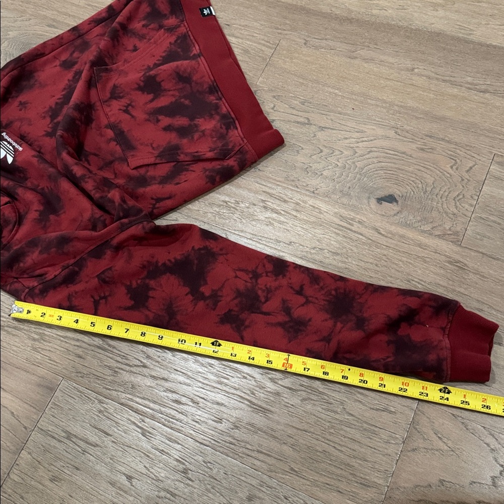 Adidas Skateboarding Men's Red Tie Dye Hoodie Sweatshirt Size Small - Picture 11 of 13